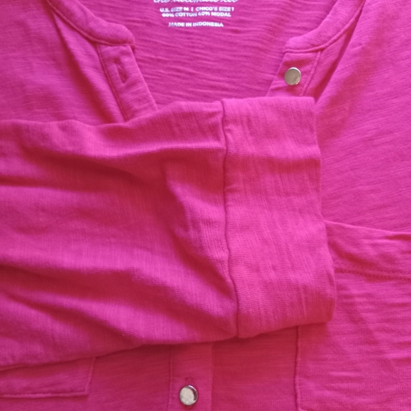 Chico's The Ultimate Tee Medium EUC Cotton Modal Three Quarter Sleeves Light - Picture 4 of 5